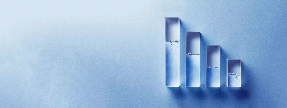 blue background with measured bars